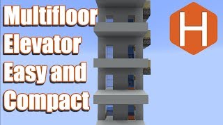 Multi-floor Bubble Elevator Easy and Compact 1.13+ Minecraft Tutorial