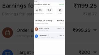 7 घंटे म 1200 🤑😍💸#blinkit #blinkitjob #partimejob #shorts #viralshorts #salary #song