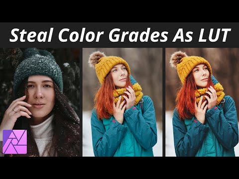 How To Steal A Color Grade And Export LUT - Affinity Photo Tutorial