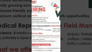 medical Representative vacancy|mr job #ytshorts #ytshorts #medicalrepresentative #motivation