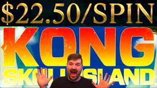 Upto $22.50/SPIN On KONG Skull Island Slot Machine!