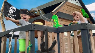 Fathers Day Pirate Swing Surprise | Through Little Dino Eyes