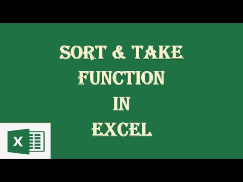 How to Use SORT and Take function in excel