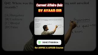 APPSC & APSSB Current Affairs I Monthly Current Affairs #currentaffairs #apssb #appsc