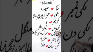 Muneeb منیب name meaning and other details