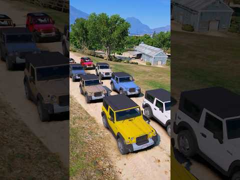 Old vs New Thar Race Challenge 😲#youtubeshorts #shorts #thar
