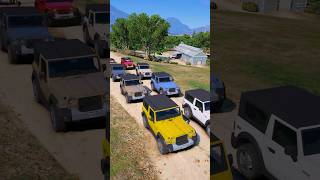 Old vs New Thar Race Challenge 😲#youtubeshorts #shorts #thar