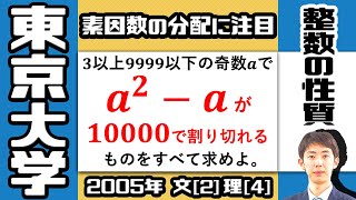 【東大2005】シンプルな整数の良問｜大学入試 数学 過去問
