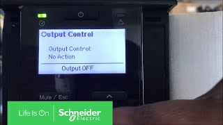 How to turn on the output of SRCE6KUXI through the display | Schneider Electric APC