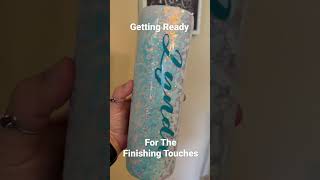 Getting ready for the finishing touches.￼ #prucrucreations #tumbler #customtumblers #epoxy #fun