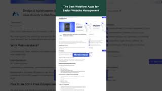 The Best Webflow Apps for Easier Website Management #webflow #apps #shortsvideo
