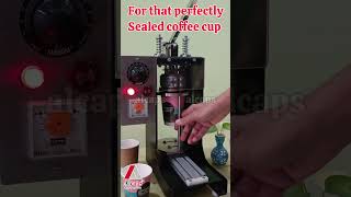 'TOP CAFES' SECRET TO SPILL-FREE COFFEE DELIVERY. #sealingmachine #spillproof #sealingfoil #zomato