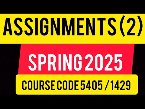Aiou solved assignment |spring 2025||Course Code 5405/1429