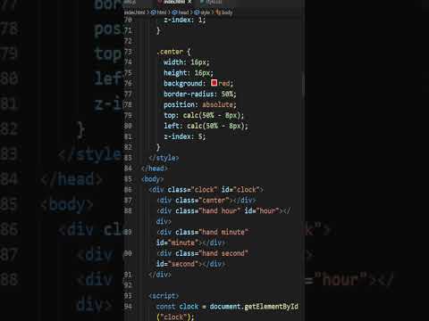 Day 017 ⏰ HTML CSS Clock With Real Time JavaScript | ঘড়ি এখন চলবে LIVE! 🔥#shorts #shortsfeed