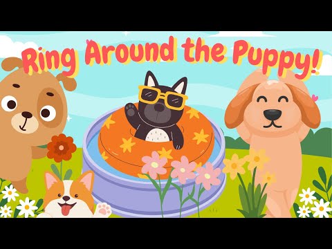 Preschool Puppy Song – Ring Around the Posie Fun! 🐶Cute Dog Song for Toddlers! #PuppySong #KidsMusic