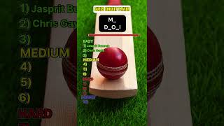 Guess The Cricket Players By Their missing Letter Easy l Medium l Hard#quiz #cricket #guesstheplayer