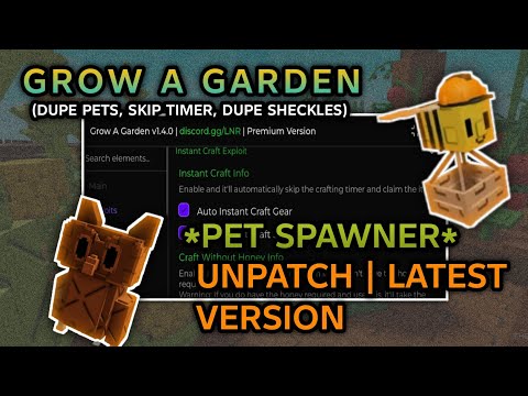 [🐝] NEW GROW A GARDEN (DUPE) 😱 | AUTO SKIP TIMER, PET SPAWNER, INSTANT CRAFT 🦊- WORKS 2025