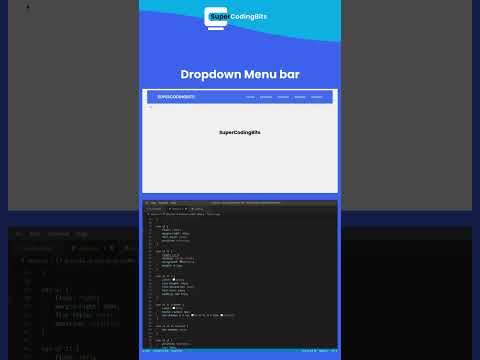 Dropdown Menu Bar using HTML and CSS | SuperCodingBits