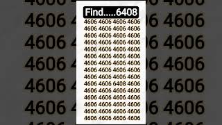 Can' You Identify the Hidden out the 6408 #brainchallenge #iqtes #brainbytes #shorts #fypシ゚viral