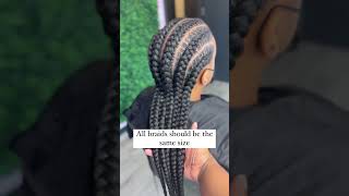 Same size braids is a must #dmvhairstylist #braids #feedins #cornrows #braidstyles