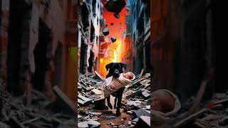 War is ahead, who will save the baby? #war #ai #trending #dog