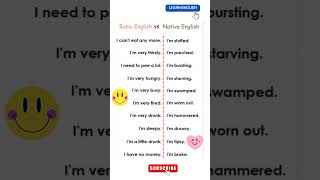 Basic verses Native English #nativeenglish #nativevocabulary #english #foryou #education