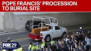 Pope Francis' procession to burial place in St. Mary Major
