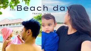 My baby first  reaction on beach #newparents  #shortsvideotravelvlog#vlog#travelvlog