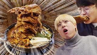 고기 30cm 높이로 쌓아주는 대박 감자탕집에 공복으로 가봤습니다!!