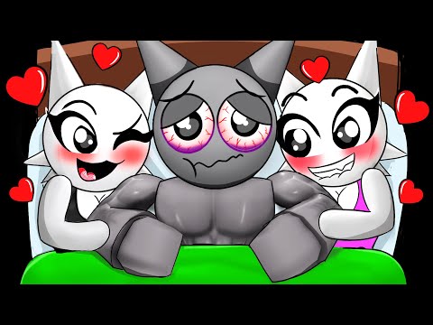 GRAY and WENDA Twins CAN'T SLEEP in ROBLOX | Berry Sprunki