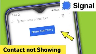 Signal Contacts Not Show Problem Solve || And Phone Number Contact Signal App in Android