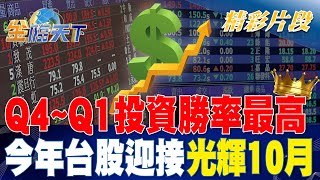 Q4~Q1投資勝率最高 今年台股迎接"光輝10月"!？| 金臨天下 20231010 @tvbsmoney