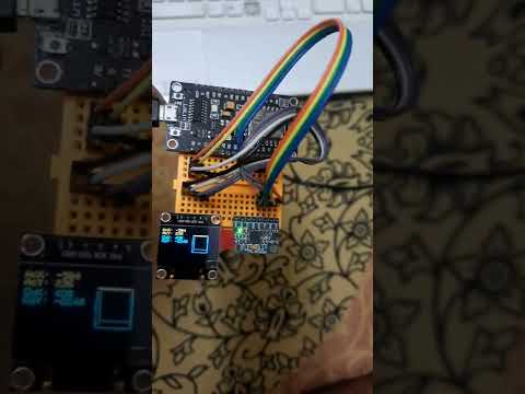 Oled 3D cube rotation using accelerometer #shorts #esp8266 #arduino #mpu6050 #oled