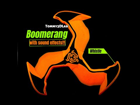 DIY Boomerang with Built-in Whistle: Test & Review! | 3D Printing Project