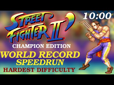 VEGA Speedrun NEW World Record Hardest Difficulty 10:00 - Street Fighter II Champion Edition NEW WR