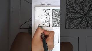 🌿🌺ZENTANGLE PATTERN🌺🌿#artsbyhena #shorts #zentangle #zendoodles #doodleart #zentanglepatterns