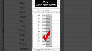 Advance Excel Trick | How to Format a Number in Excel #shorts #youtubeshorts #excel