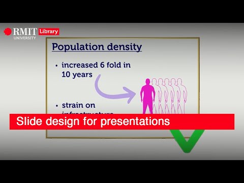 Slide design for presentations