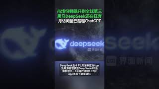 #DeepSeek市场份额飙到全球第三 ，月访问量已超越ChatGPT#DeepSeek #ChatGPT #份额 #AI