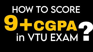 How to score 9+ CGPA in VTU External Exam? #vtu2024exam #vtuexternalexam