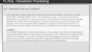 Introduction to PL/SQL Transactions