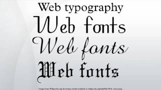 Web typography