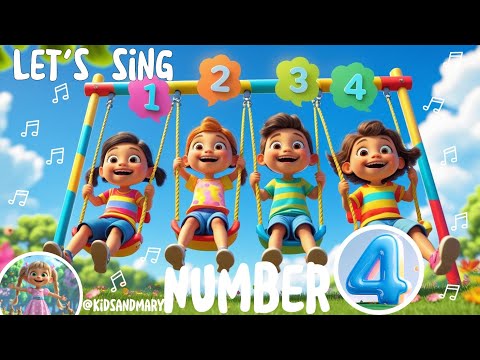 Number 4 Song for Kids 🎵 | Fun Counting & Learning! #kidsmusic #kidssong #learntocount #kids