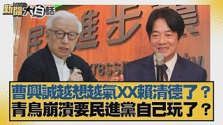 曹興誠越想越氣XX賴清德了？青鳥崩潰要民進黨自己玩了？【#新聞大白話】20250727 1｜#黃揚明 #葉元之 #毛嘉慶