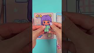 DIY Cute Paper Doll Diary House Printables #shorts #paperdiy