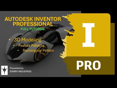 35 - Rectangular Feature Pattern | 3D Modeling | Autodesk Inventor Professional Tutorial