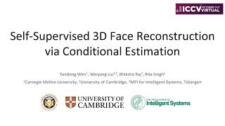 ICCV 2021 Talk: Self-Supervised 3D Face Reconstruction via Conditional Estimation