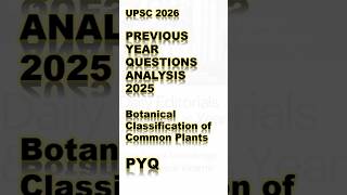 "UPSC Prelims 2025 Plant Classification Question – Detailed Analysis for 2026 Aspirants" #upscpyqs