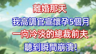 離婚那天 我高調官宣懷孕5個月 一向泠淡的總裁前夫 聽到瞬間崩潰!!#故事#言情小說#一口氣看完#爽文