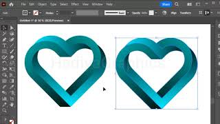 Adobe Illustator Tutorial For Beginners to Experts / Heart logo design